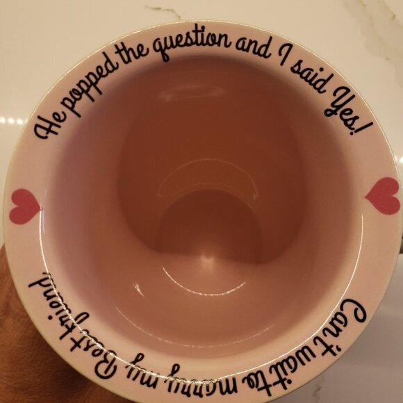 Bride to be Mug (10 Strawberry Street) Coffee Cup Pink, White, Engagement - Picture 4 of 7